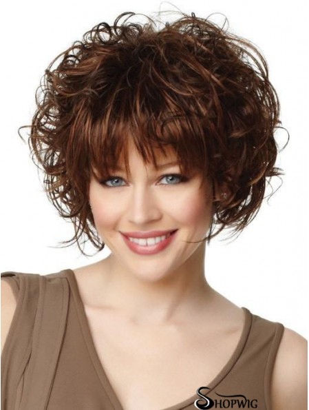 With Bangs Auburn Straight 8 inch Cropped Synthetic Wigs