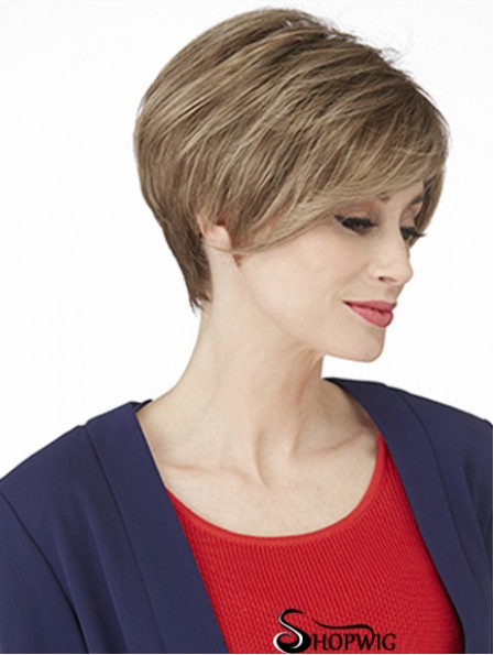 Ideal 6 inch Straight Blonde Boycuts Short Wigs