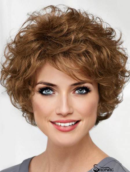 Curly Brown Short 8 inch Designed Classic Wigs