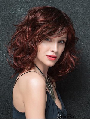 Wavy Auburn Best Shoulder Length Classic Wigs