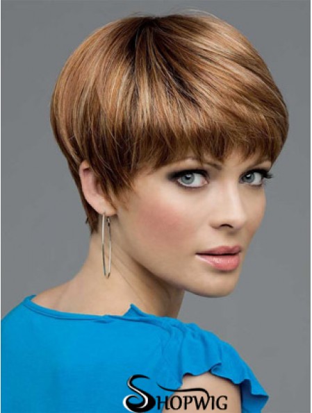 Synthetic Lace Wigs UK With Lace Front Bobs Cut Straight Length