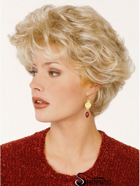 Synthetic Hair Classic Cut Blonde Color Short Length