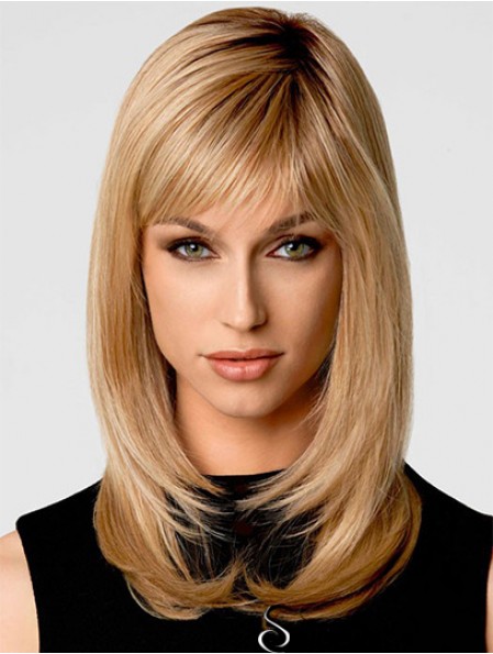 Heat Friendly Synthetic Wigs With Capless Blonde Color Wavy Style