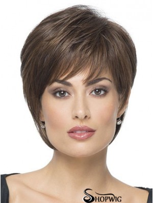 Short Boycuts Straight Brown Hairstyles Synthetic Wigs