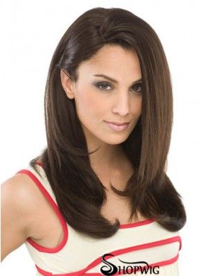 Long Hair Synthetic Wigs To Buy Straight Style Brown Color