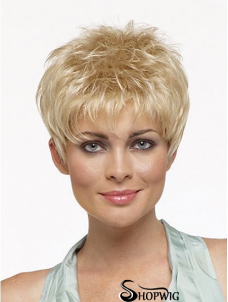 Cropped Boycuts Straight Blonde Online Synthetic Wigs