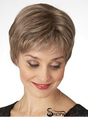 Good Brown Short Straight Classic Lace Front Wigs