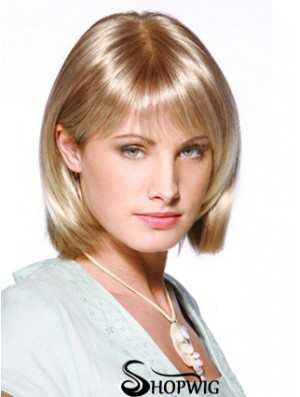 Lace Front Chin Length Straight Blonde Fabulous Bob Wigs