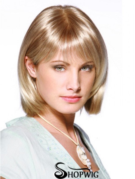 Lace Front Chin Length Straight Blonde Fabulous Bob Wigs