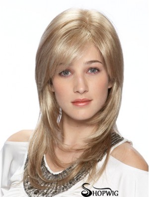 Straight Layered Long Blonde Stylish Lace Front Wigs