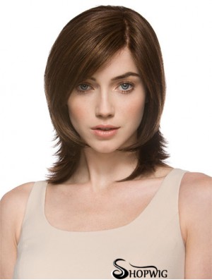 Modern Auburn Shoulder Length Layered Wavy Glueless Lace Front Wigs