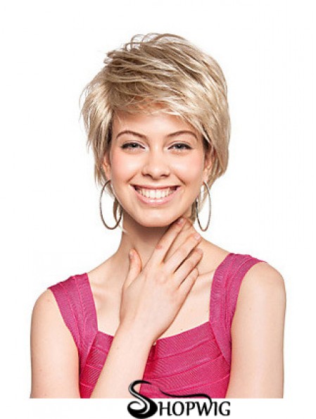 Short Boycuts Straight Blonde Amazing Synthetic Wigs