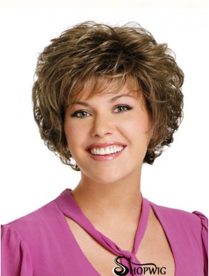 Curly Brown Discount Short Classic Wigs