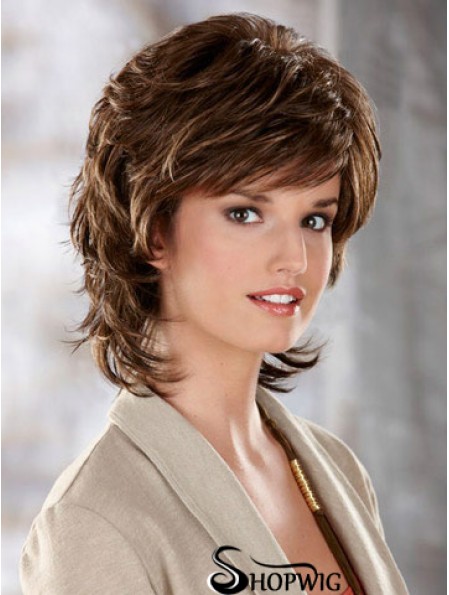 Wavy Brown Best Chin Length Classic Wigs
