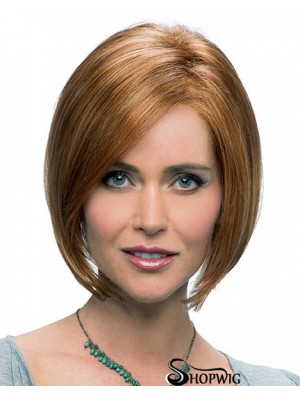 Straight Chin Length Auburn 10 inch Lace Front Modern Bob Wigs