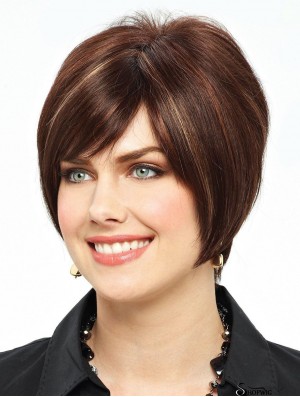 Short Straight Lace Front Auburn Hairstyles Bob Wigs