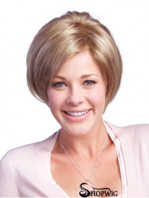 Straight Chin Length Brown 10 inch Lace Front Trendy Bob Wigs