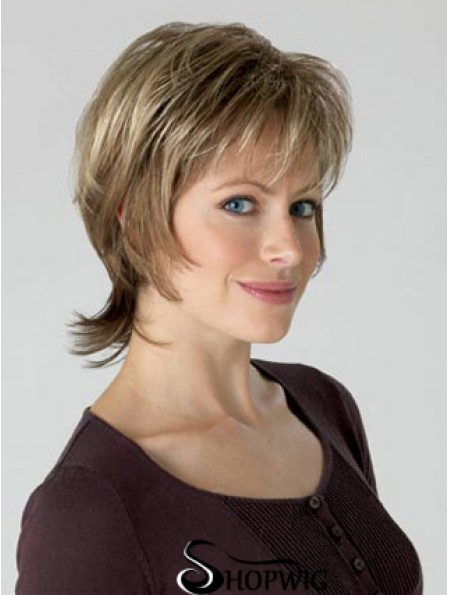 Chin Length Layered Wavy Blonde Great Synthetic Wigs