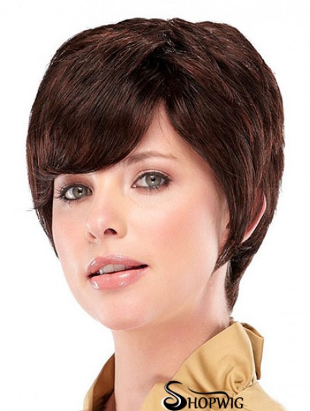 Cropped Layered Straight Auburn Exquisite Synthetic Wigs