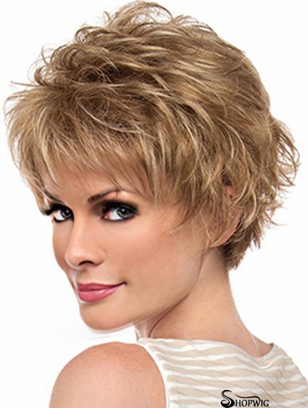 Amazing 6 inch Wavy Blonde Layered Short Wigs