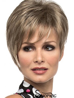 Straight With Bangs 8 inch Sassy Short Wigs
