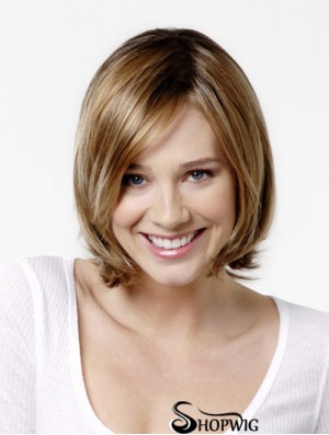 10 inch Straight Ombre/2 tone Synthetic Chin Length 100% Hand-tied Cheap Bob Wigs