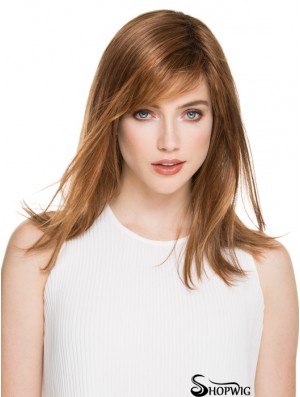 Great Brown Straight Layered Monofilament Long Wigs