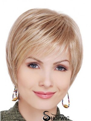 Best Blonde Short Straight Layered Lace Front Wigs
