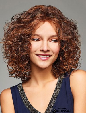 Blonde 12 inch Sassy Shoulder Length Curly Layered Lace Wigs