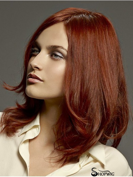 New Red Straight Layered Monofilament Long Wigs