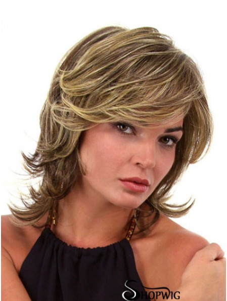 Trendy Brown Chin Length Wavy Layered Lace Front Wigs