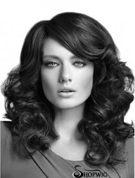 Curly Layered Long Black Cheapest Lace Front Wigs