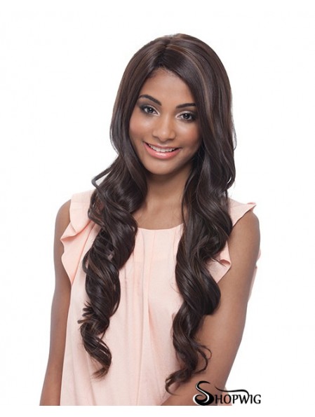 Long Wavy Layered Comfortable Brown Lace Front Wigs