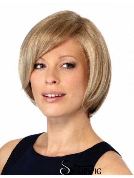 10 inch New Straight Bobs Blonde Short Wigs