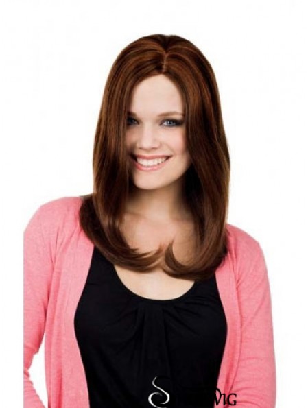 Straight Without Bangs Long Auburn Online Lace Front Wigs