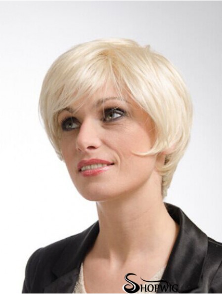 Blonde 10 inch Flexibility Short Straight Layered Lace Wigs