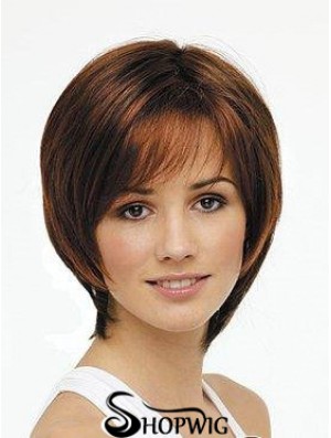 Chin Length Auburn Incredible 11 inch Straight Bob Wigs