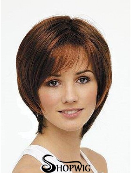 Chin Length Auburn Incredible 11 inch Straight Bob Wigs