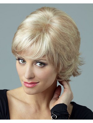 Beautiful Blonde Short Curly Layered Lace Front Wigs