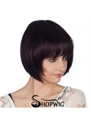 Straight Chin Length Auburn 10 inch Capless Cheap Bob Wigs