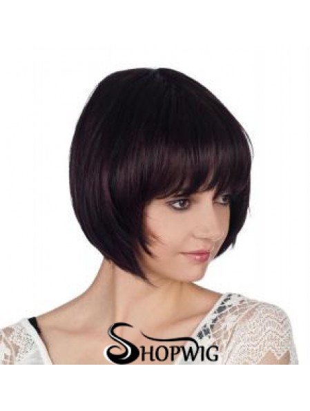 Straight Chin Length Auburn 10 inch Capless Cheap Bob Wigs