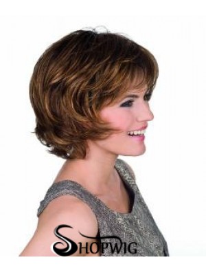 Wavy Chin Length Brown 11.5 inch Capless Amazing Bob Wigs