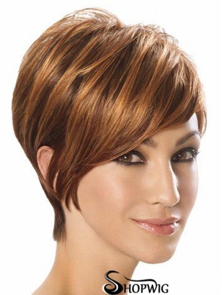 Wigs For Sale Layered Cut Short Length Auburn Color