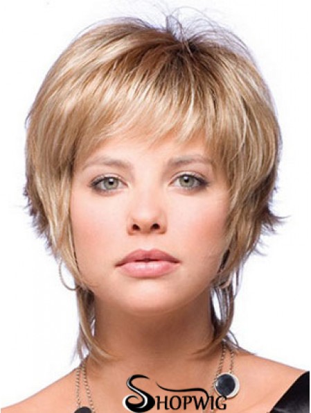 Boycuts Straight Blonde Capless Beautiful Short Wigs