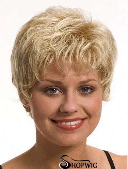 Boycuts Wavy Blonde Capless Best Short Wigs