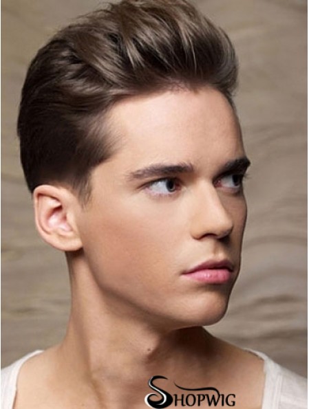 Remy Human Brown Straight Cropped Old Man Wigs For Sale
