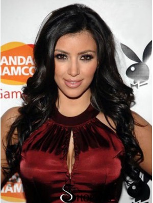 Black Wavy Full Lace Incredible 22 inch Kim Kardashian Wigs