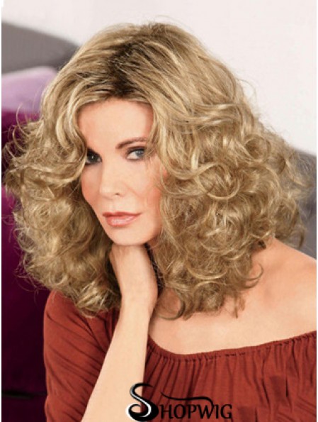 Shoulder Length Curly Without Bangs Full Lace Brown Online 14 inch Jaclyn Smith Wigs