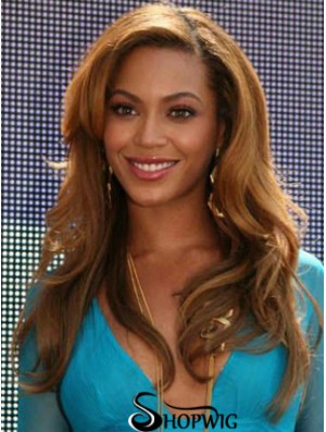 Brown Long Wavy Without Bangs Full Lace 20 inch Beyonce Wigs