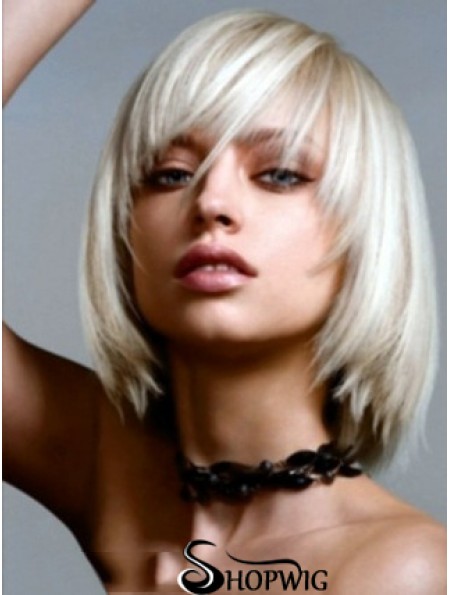 Small Bob Wig With Lace Front Straight Style Chin Length